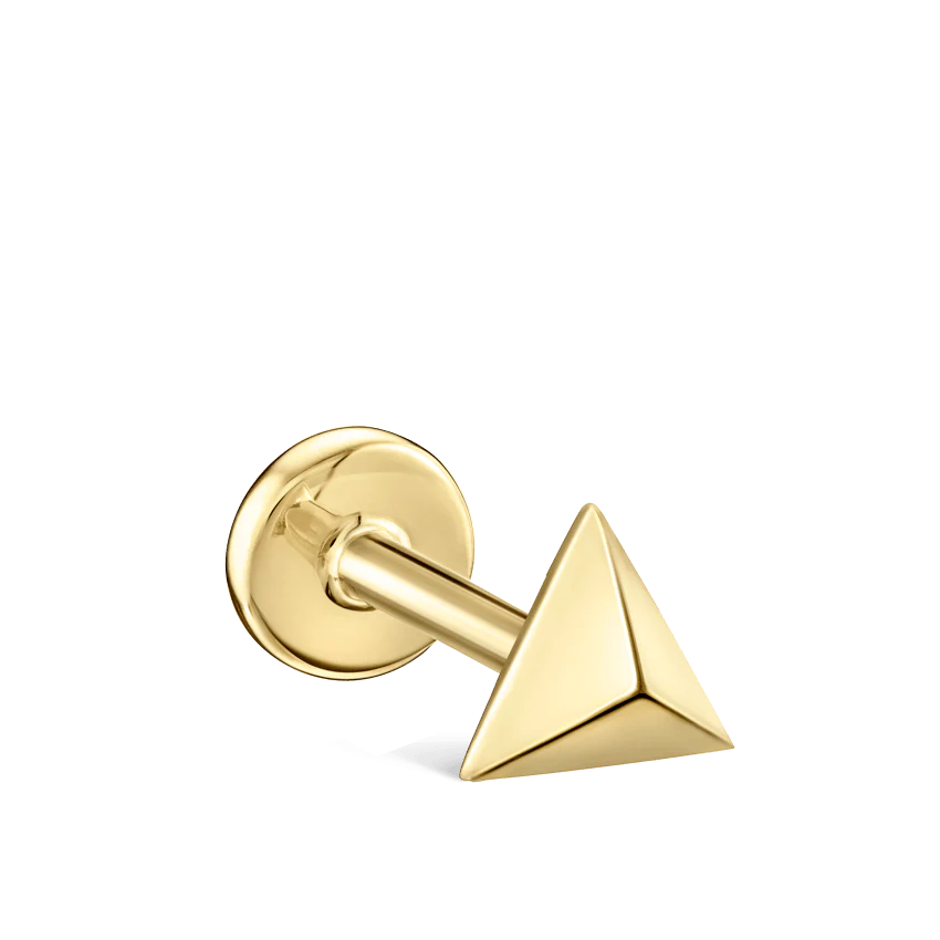 Faceted Triangle Threaded Stud Earring - Image 29