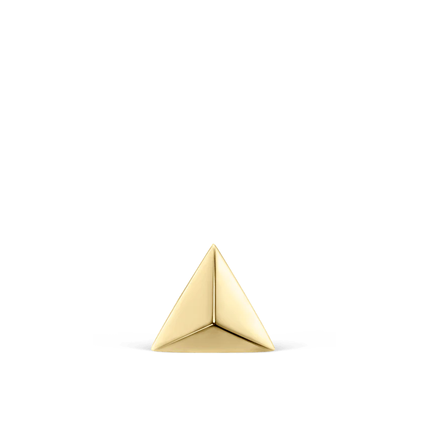 Faceted Triangle Threaded Stud Earring - Image 34