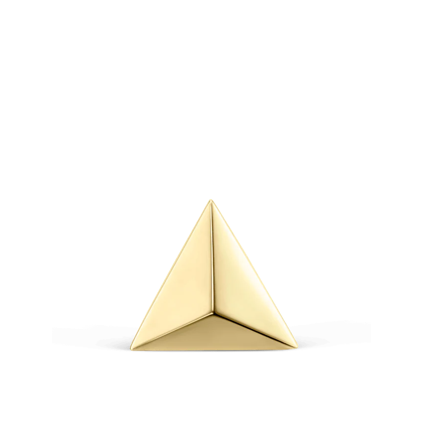 Faceted Triangle Threaded Stud Earring - Image 38