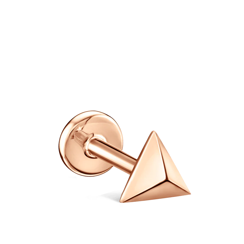 Faceted Triangle Threaded Stud Earring - Image 48