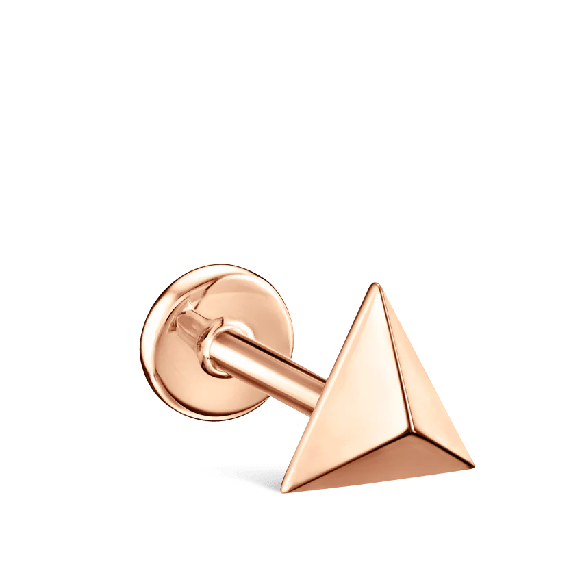 Faceted Triangle Threaded Stud Earring - Image 54