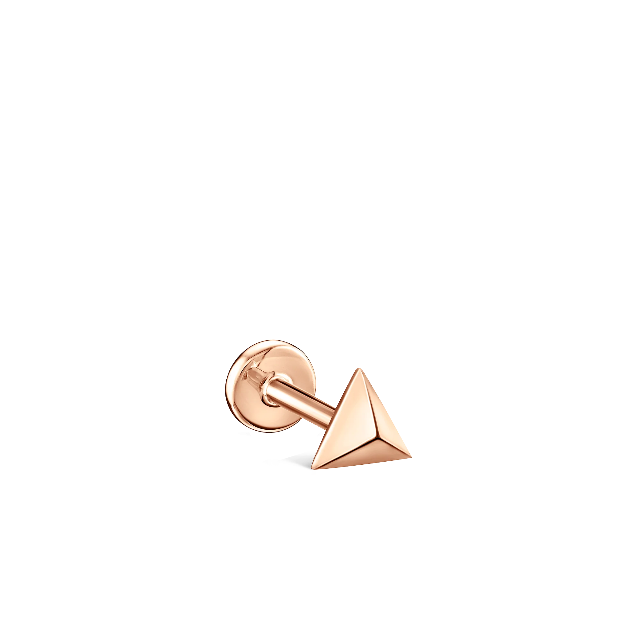 Faceted Triangle Threaded Stud Earring - Image 59