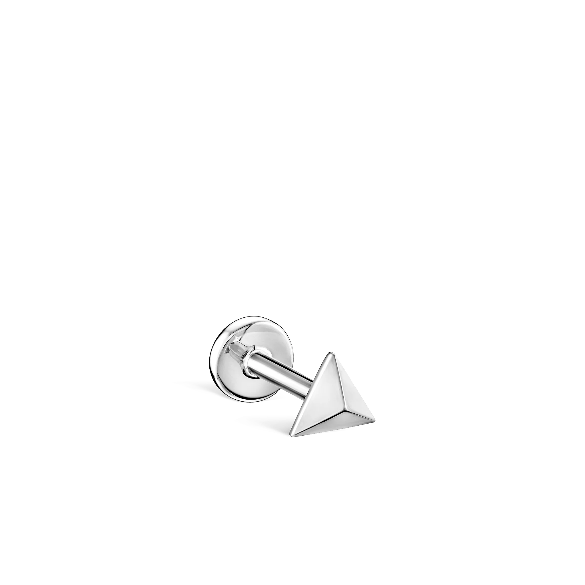 Faceted Triangle Threaded Stud Earring - Image 60