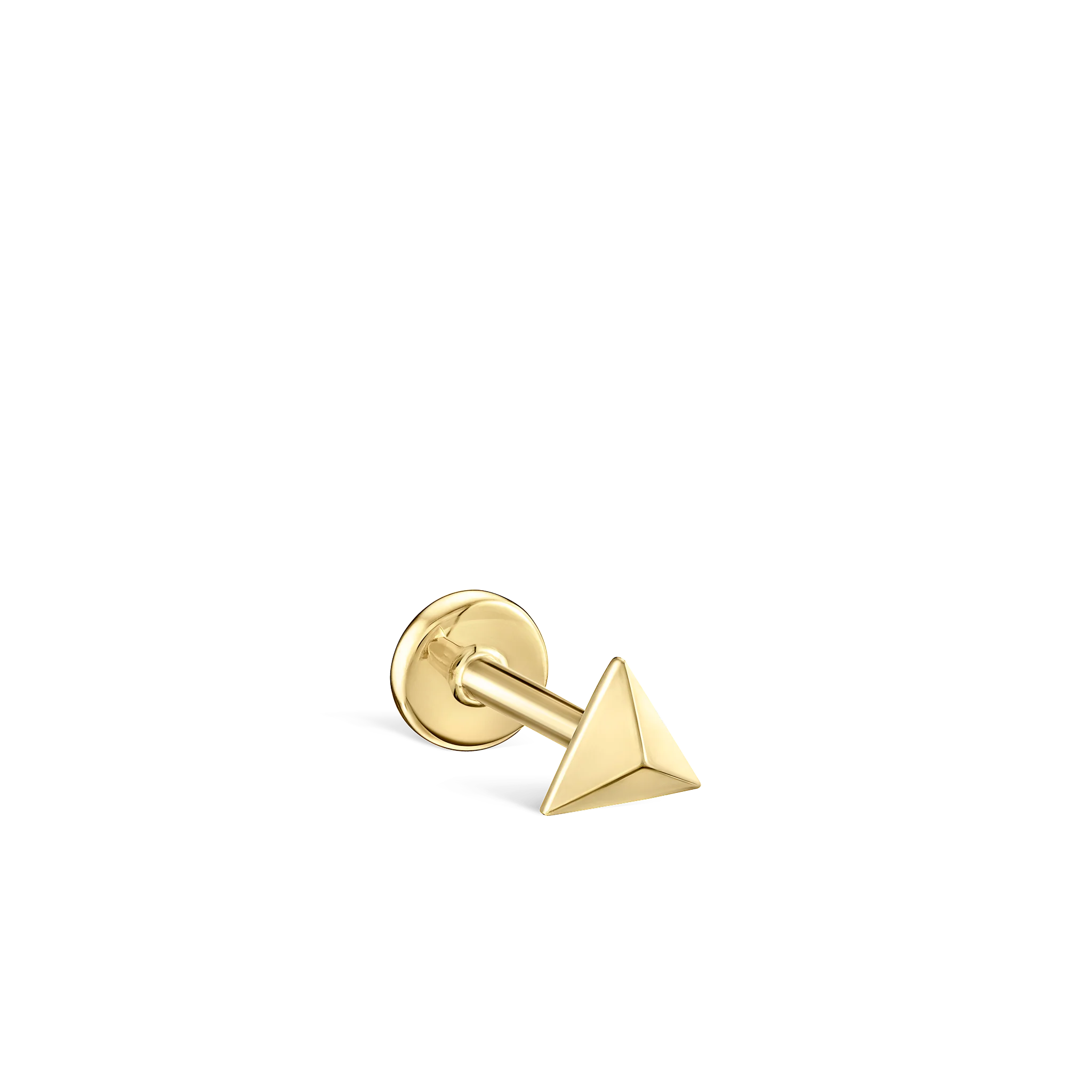 Faceted Triangle Threaded Stud Earring - Image 61
