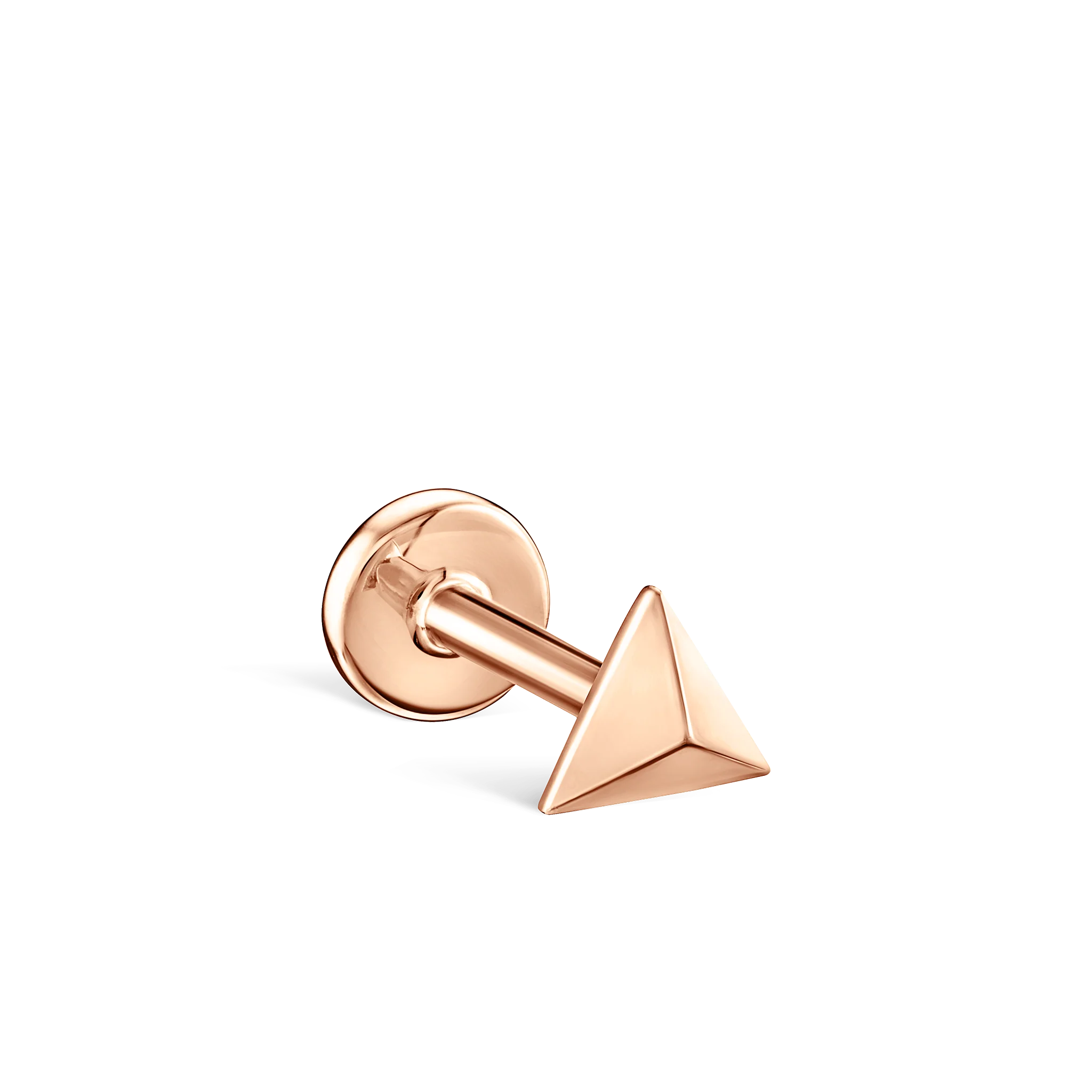 Faceted Triangle Threaded Stud Earring - Image 62