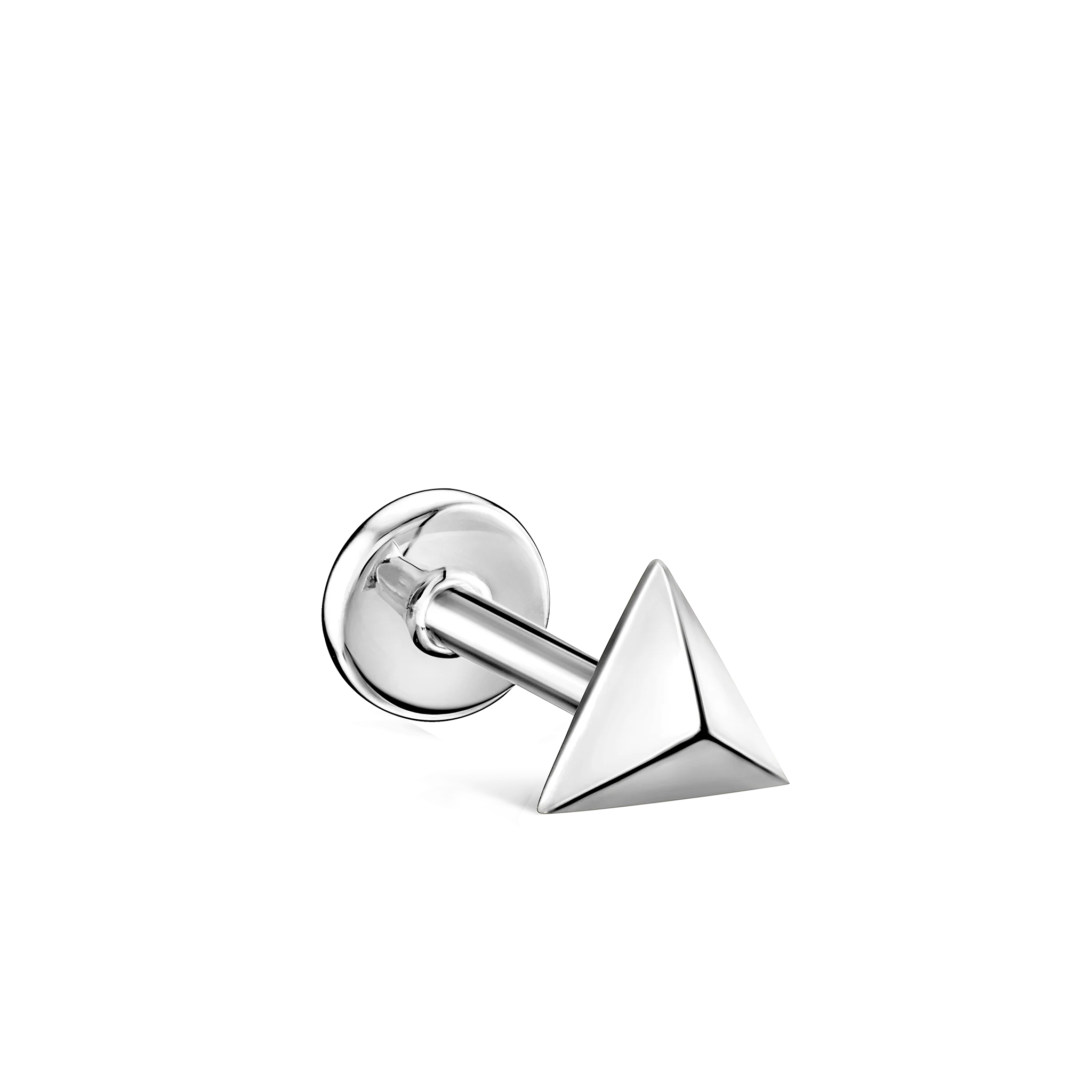 Faceted Triangle Threaded Stud Earring - Image 63