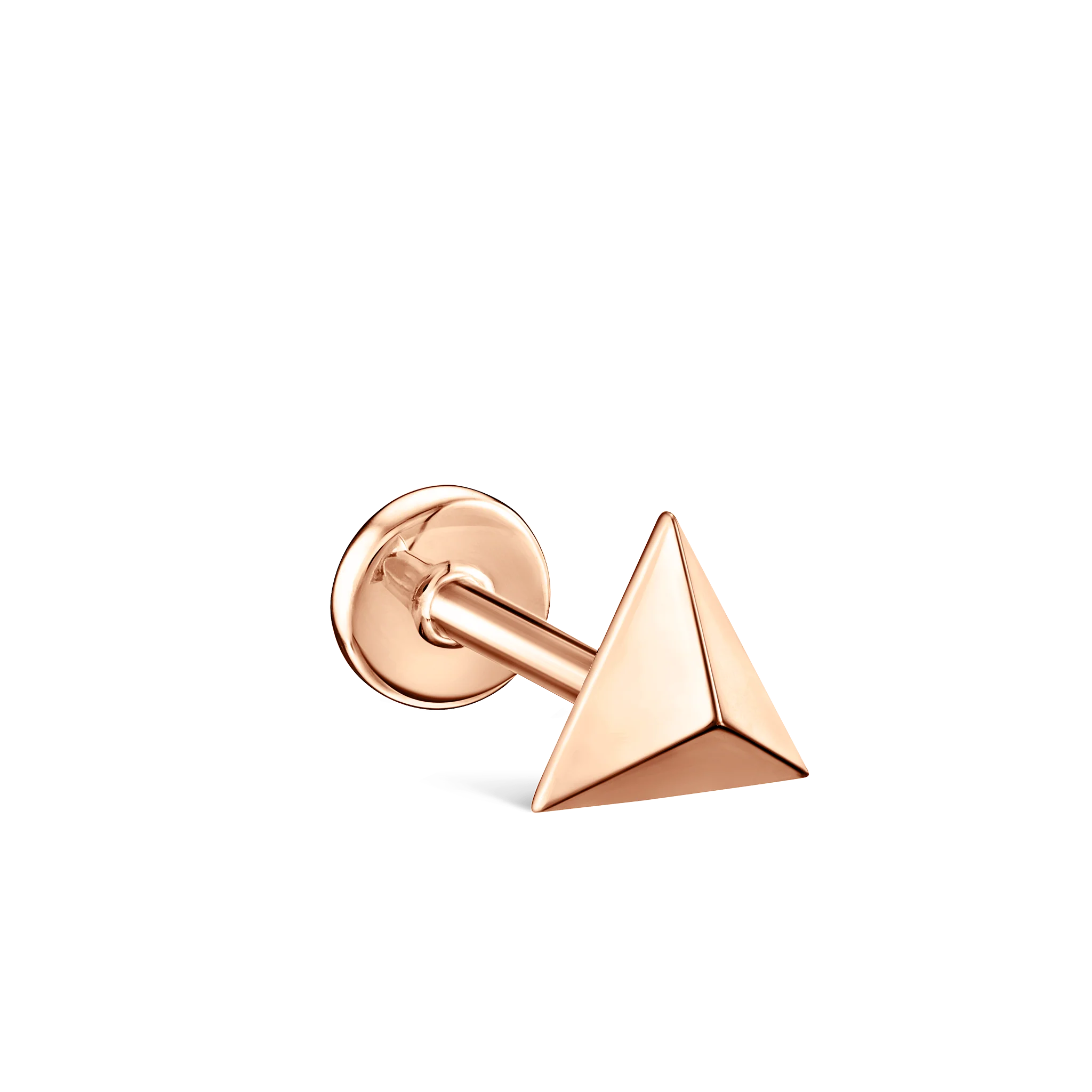 Faceted Triangle Threaded Stud Earring - Image 65