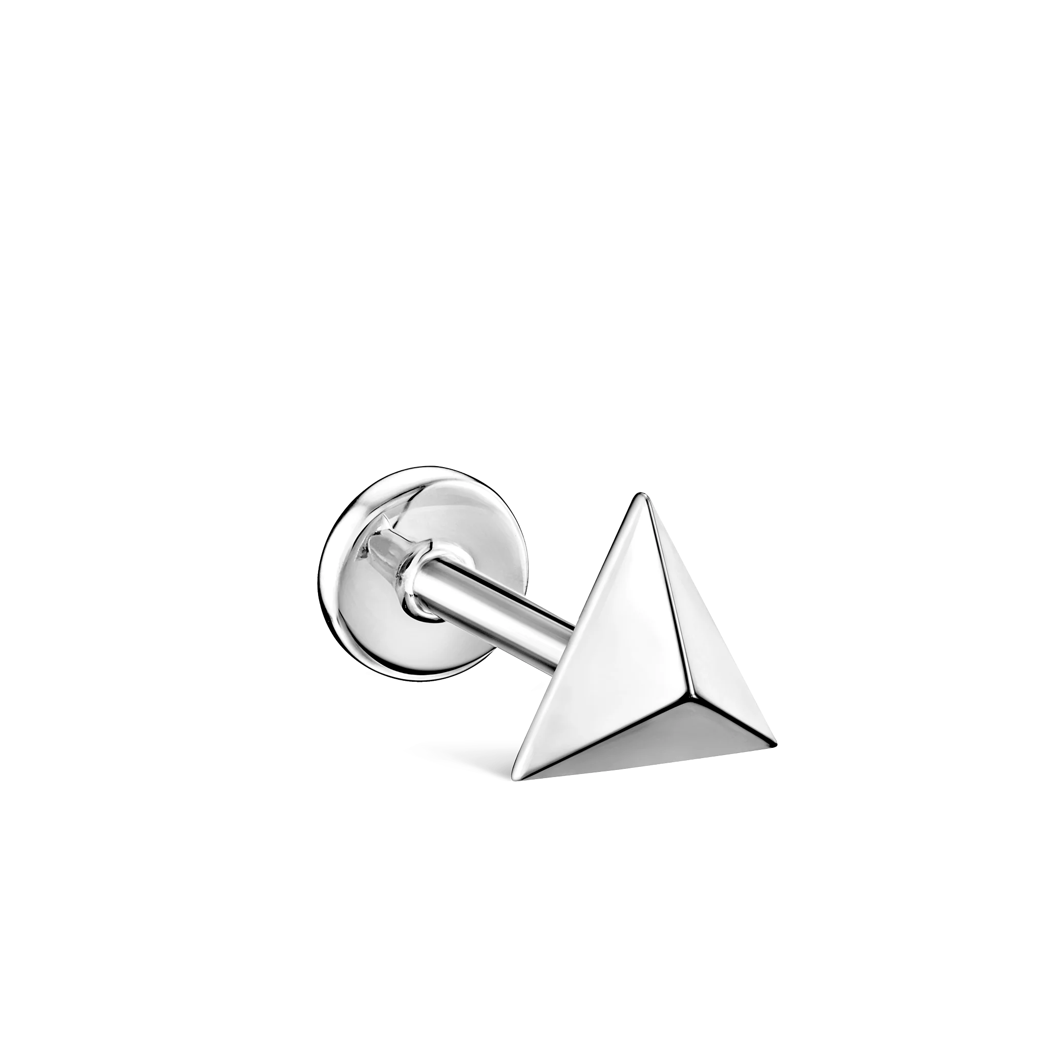 Faceted Triangle Threaded Stud Earring - Image 66