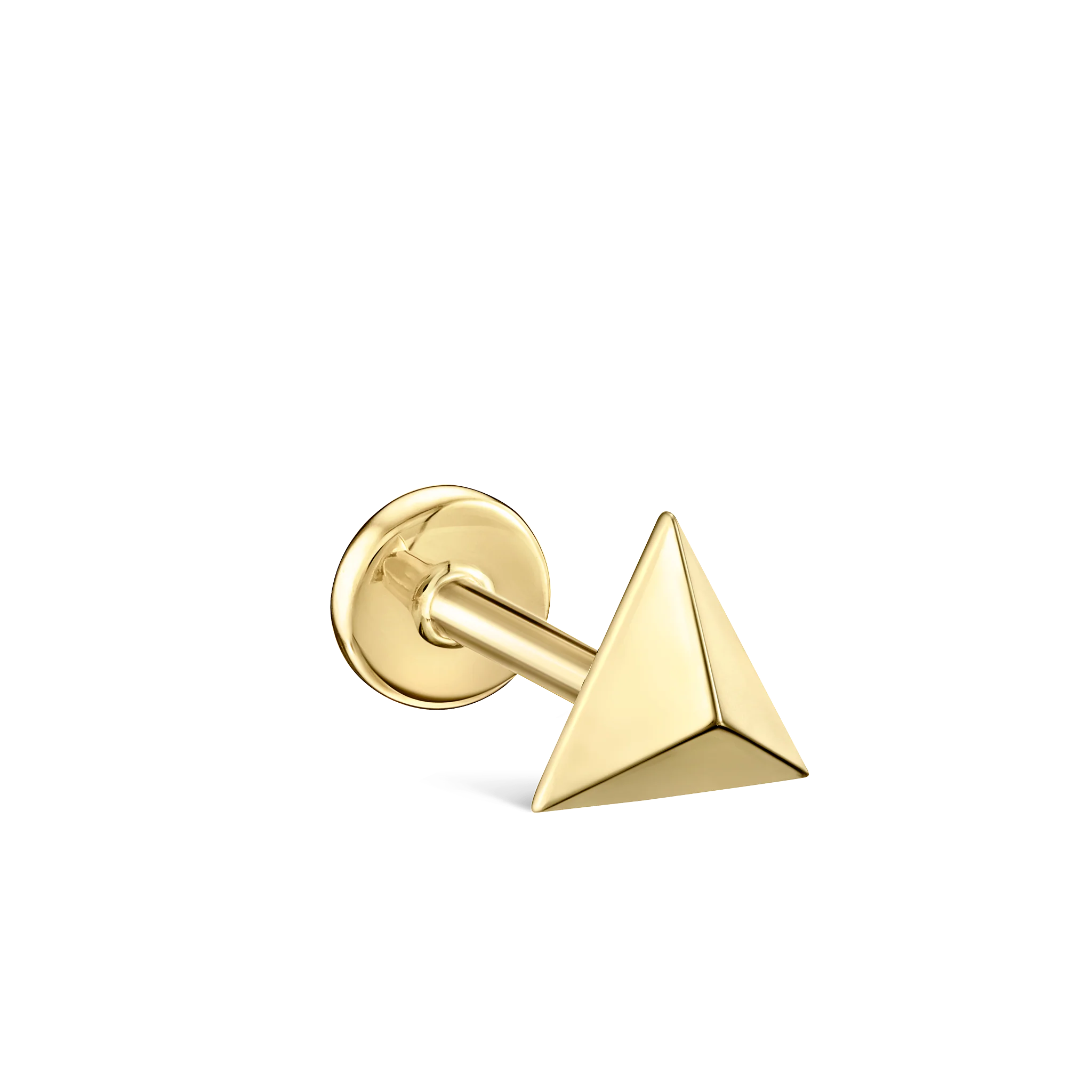 Faceted Triangle Threaded Stud Earring - Image 67