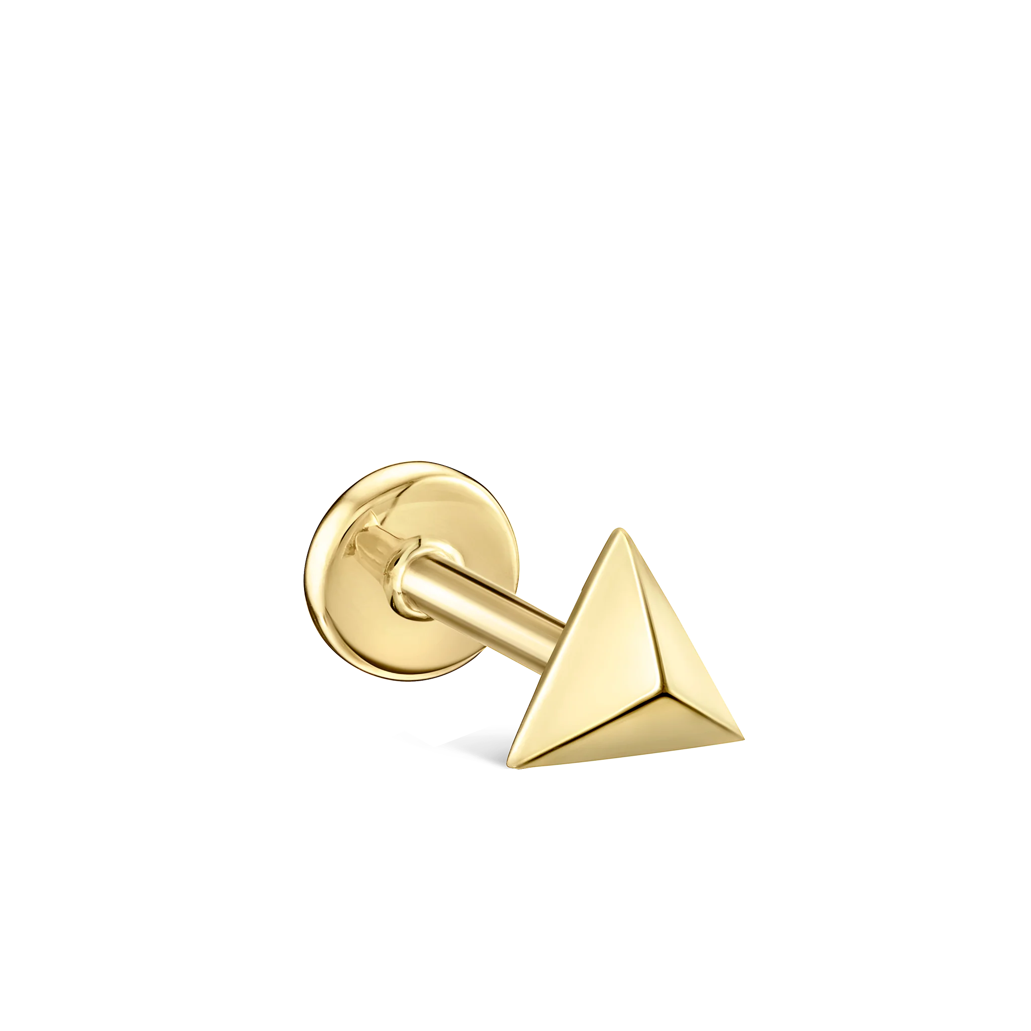 Faceted Triangle Threaded Stud Earring - Image 68