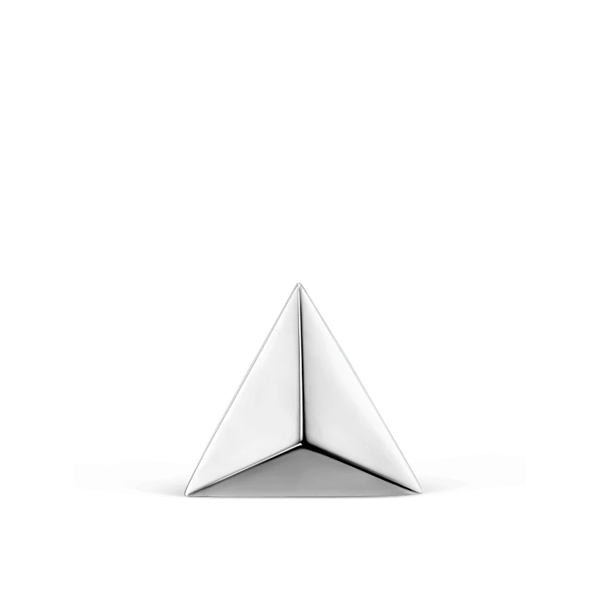 Faceted Triangle Threaded Stud Earring With Titanium Backing - Image 19