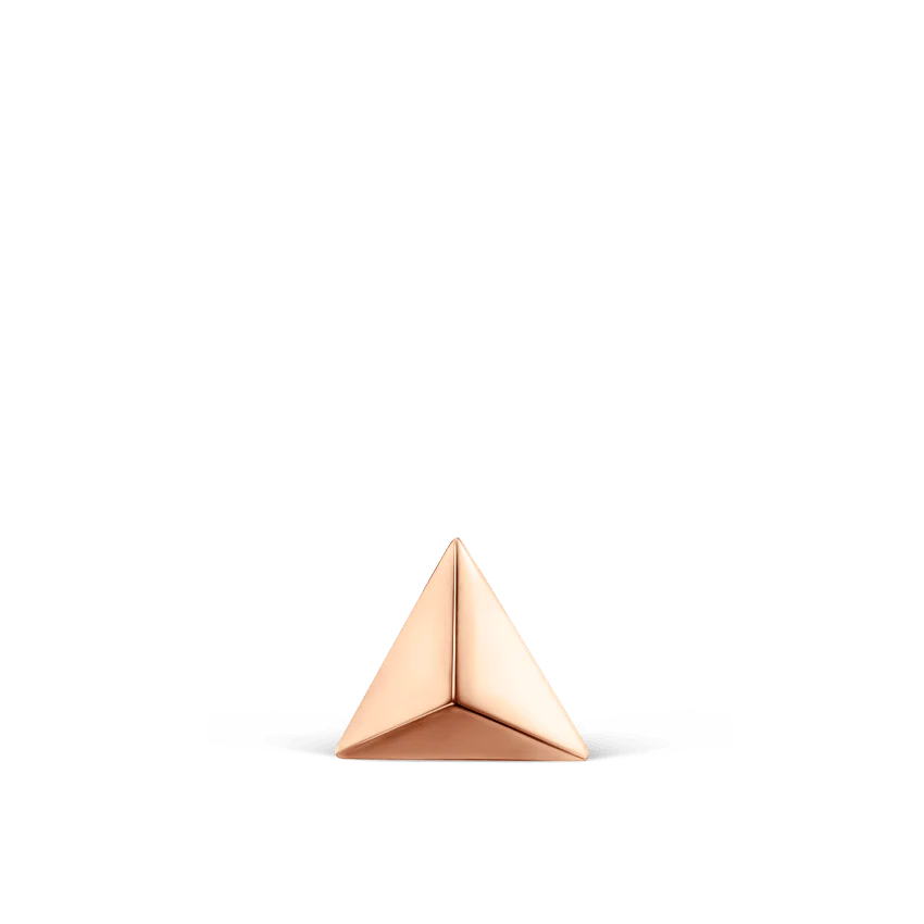 Faceted Triangle Threaded Stud Earring With Titanium Backing - Image 45