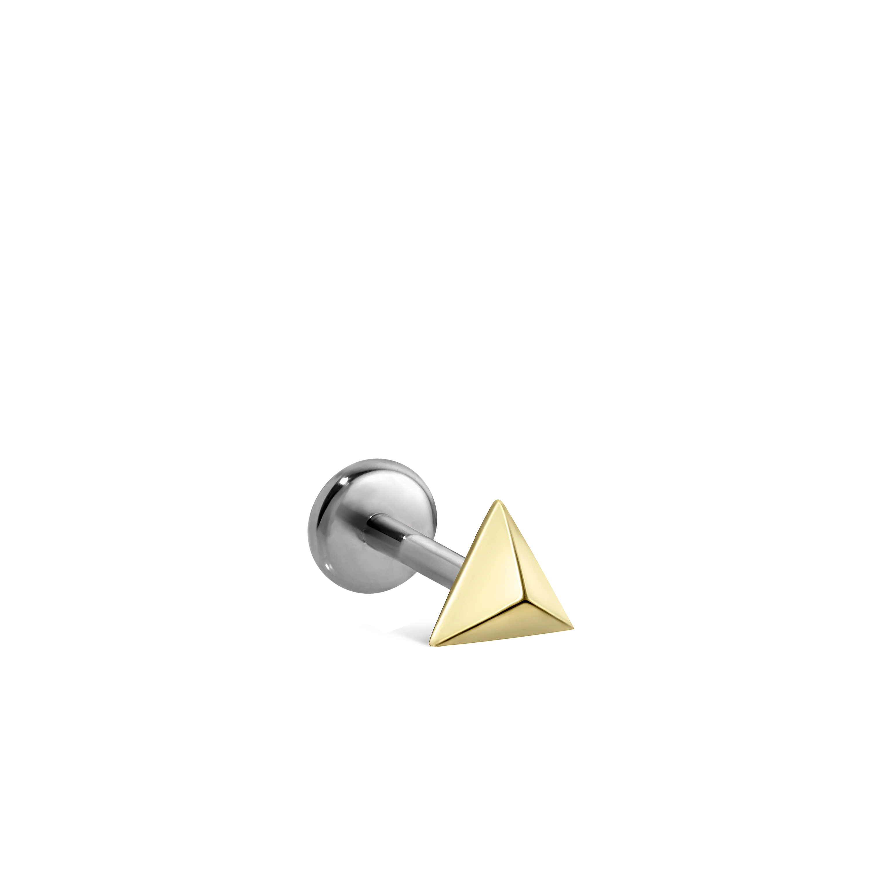 Faceted Triangle Threaded Stud Earring With Titanium Backing - Image 60