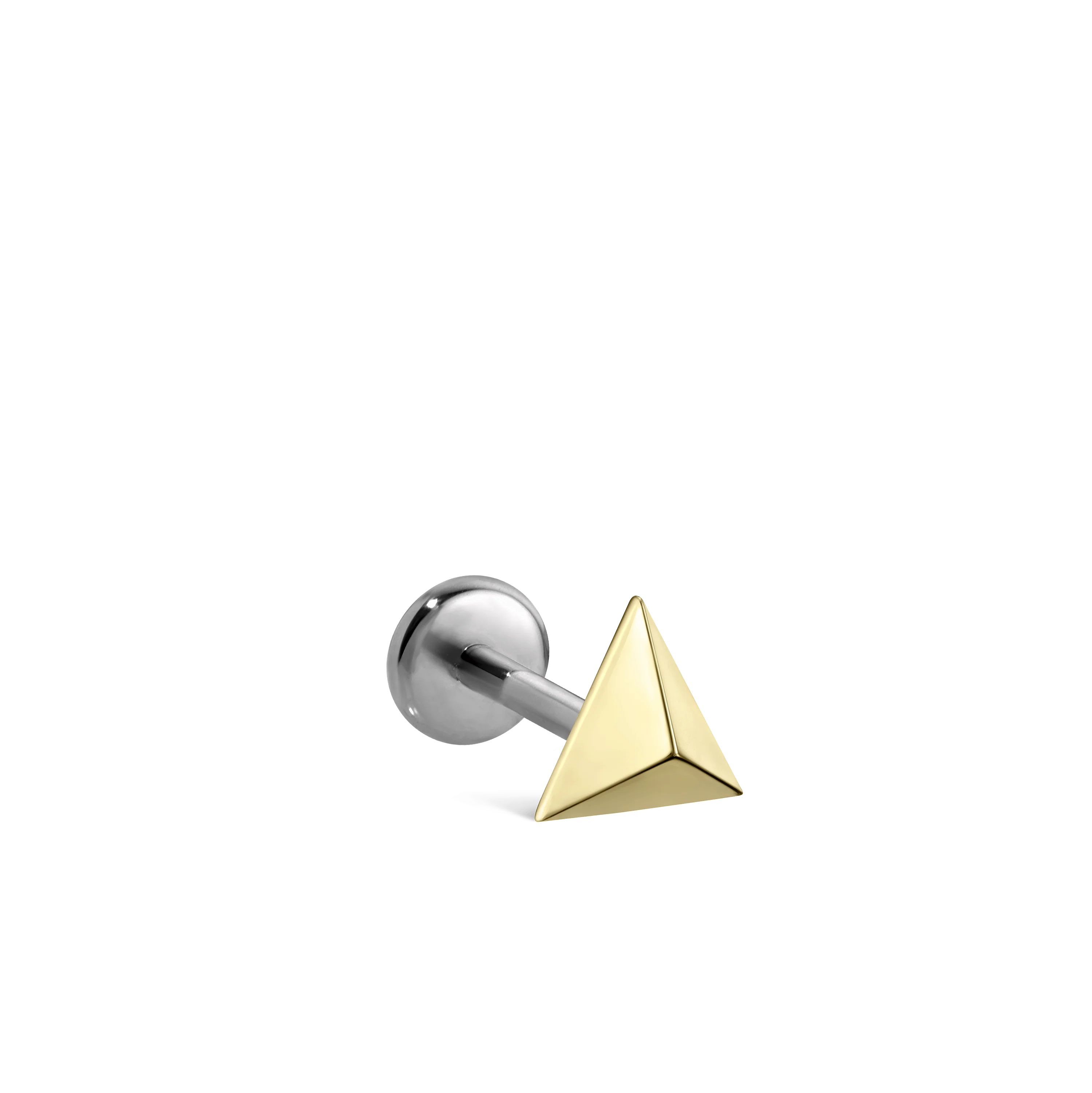 Faceted Triangle Threaded Stud Earring With Titanium Backing - Image 61