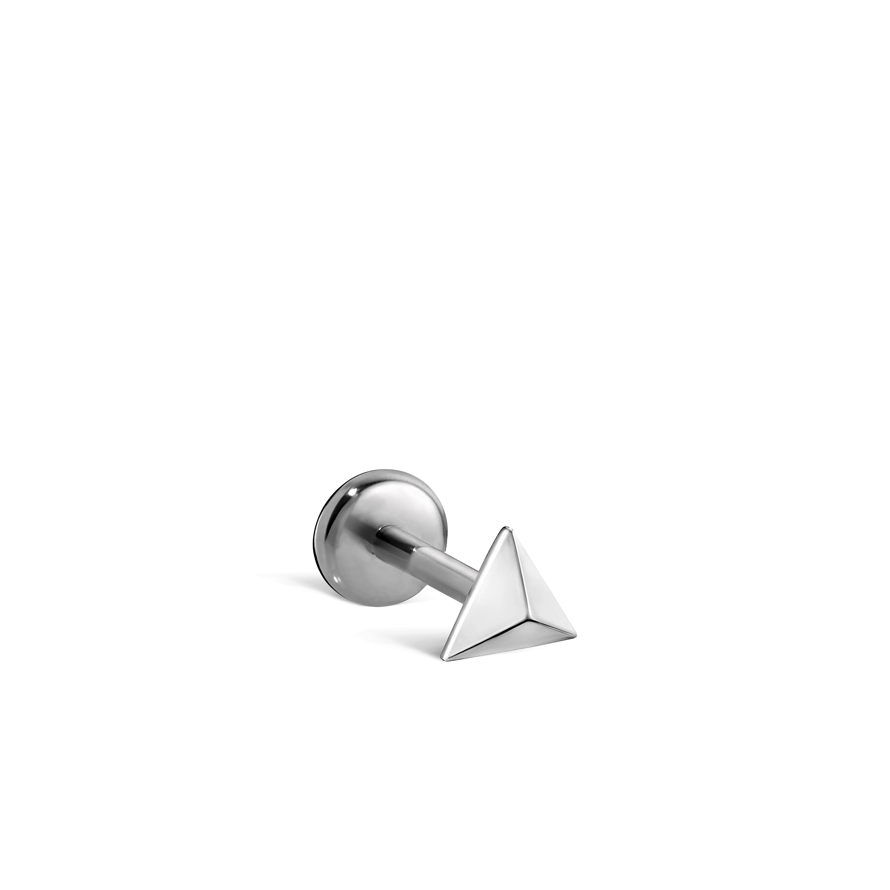 Faceted Triangle Threaded Stud Earring With Titanium Backing - Image 62