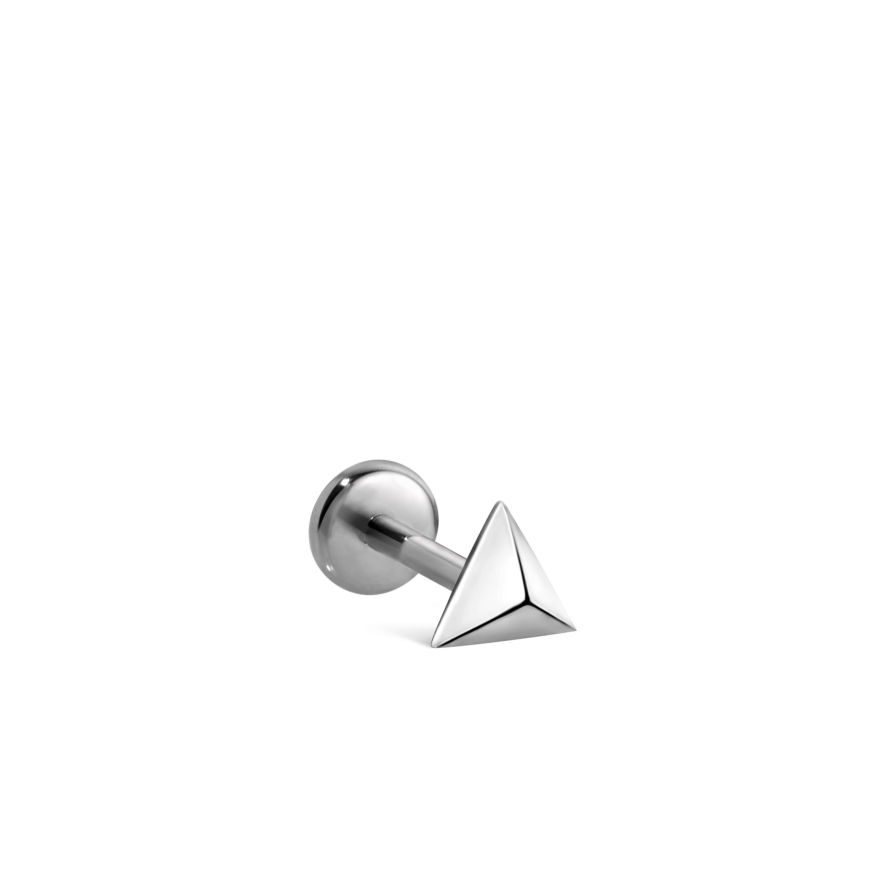 Faceted Triangle Threaded Stud Earring With Titanium Backing - Image 63