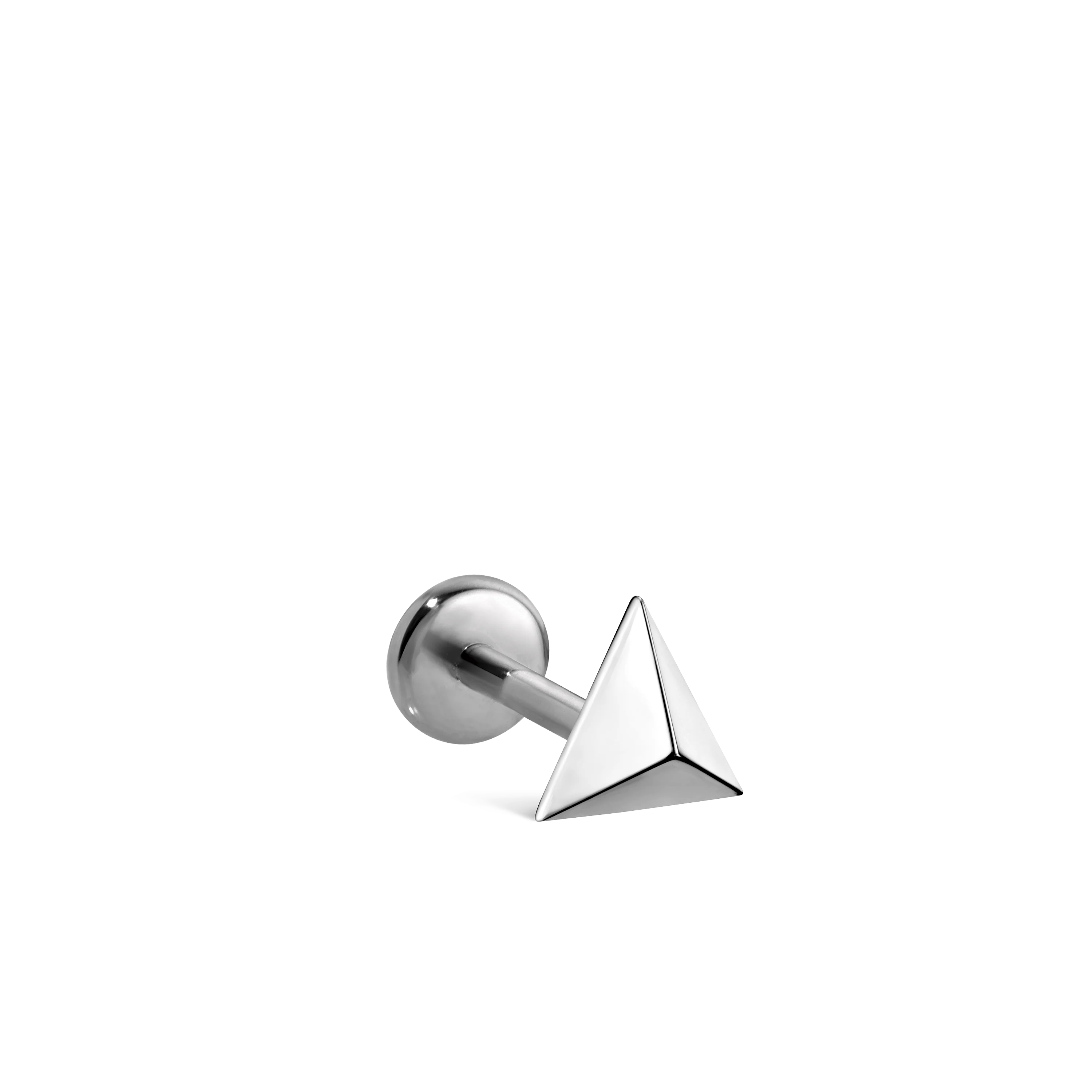 Faceted Triangle Threaded Stud Earring With Titanium Backing - Image 64