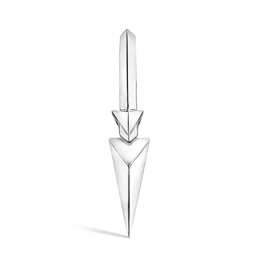 Faceted Triple Long Spike Hoop Earring - Image 18