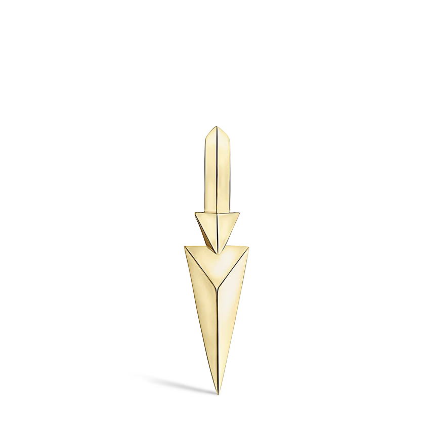 Faceted Triple Long Spike Hoop Earring - Image 25