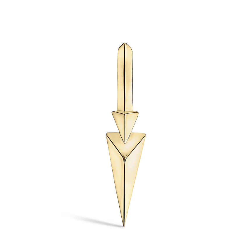 Faceted Triple Long Spike Hoop Earring - Image 30