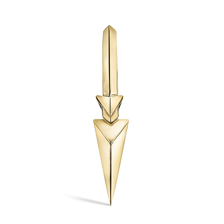 Faceted Triple Long Spike Hoop Earring - Image 39