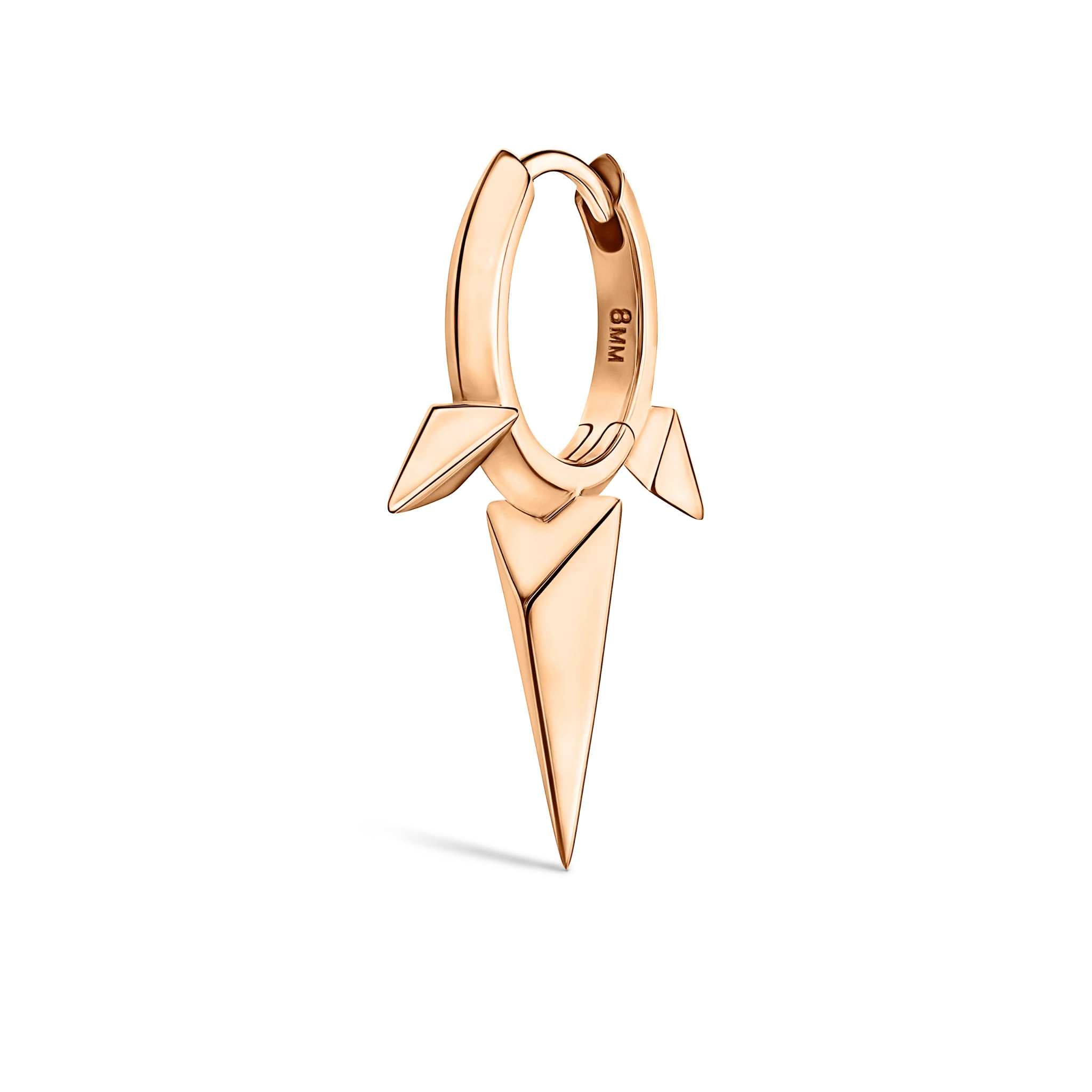 Faceted Triple Long Spike Hoop Earring - Image 68