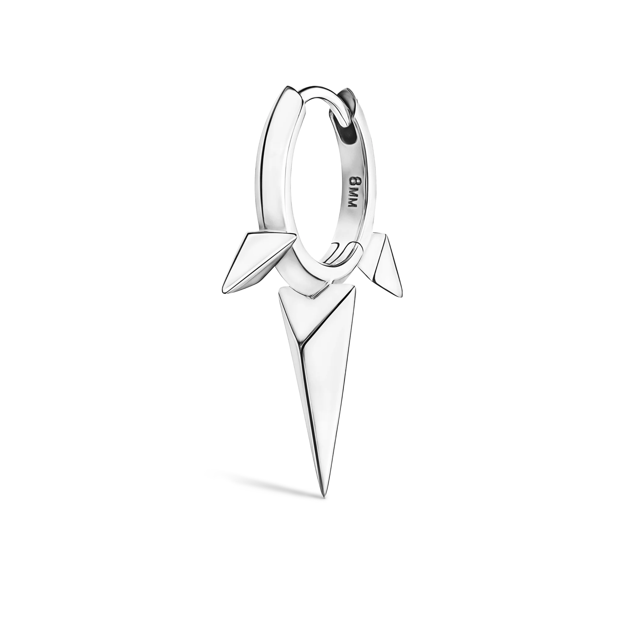 Faceted Triple Long Spike Hoop Earring - Image 69