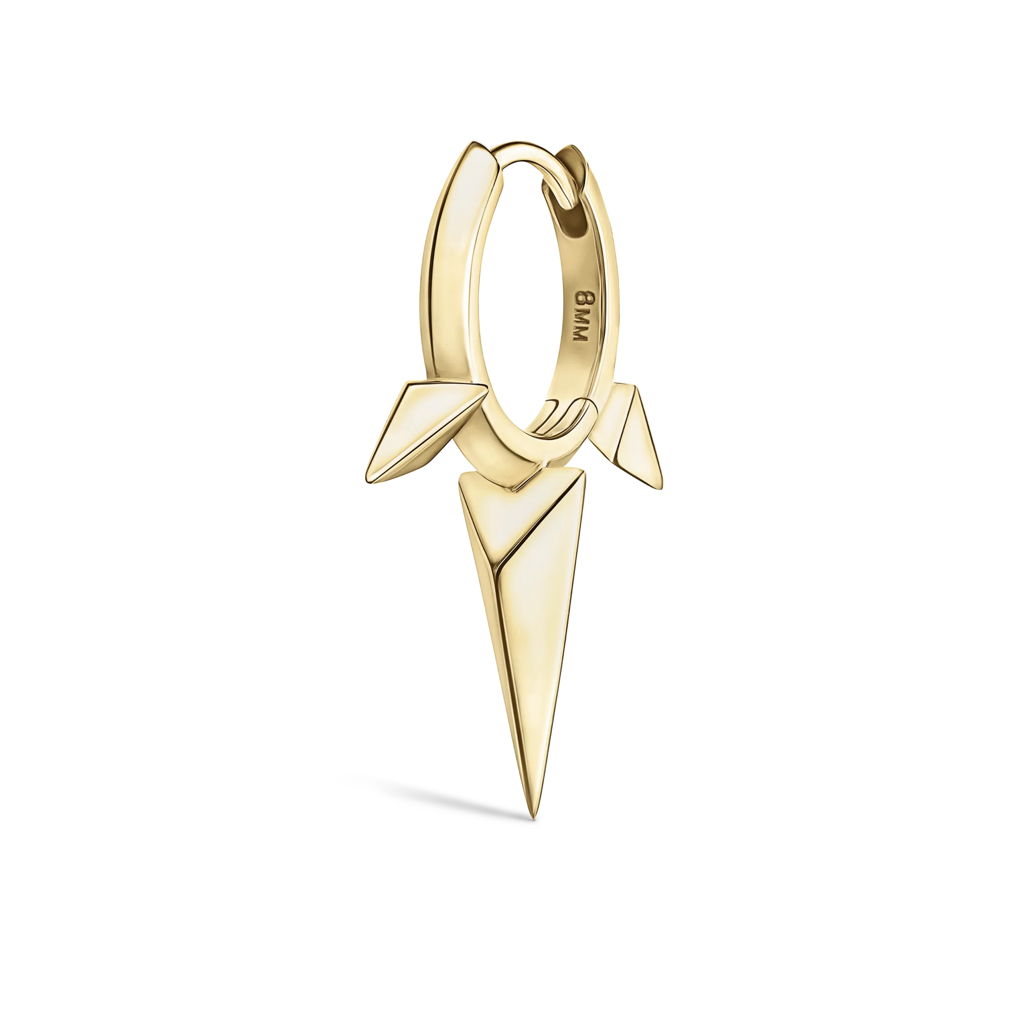 Faceted Triple Long Spike Hoop Earring - Image 70