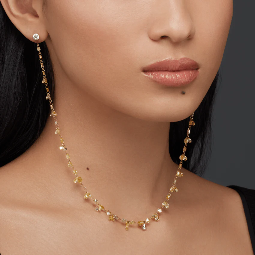 Fancy Diamond Ear-to-Ear Single Chain Charm - Image 3