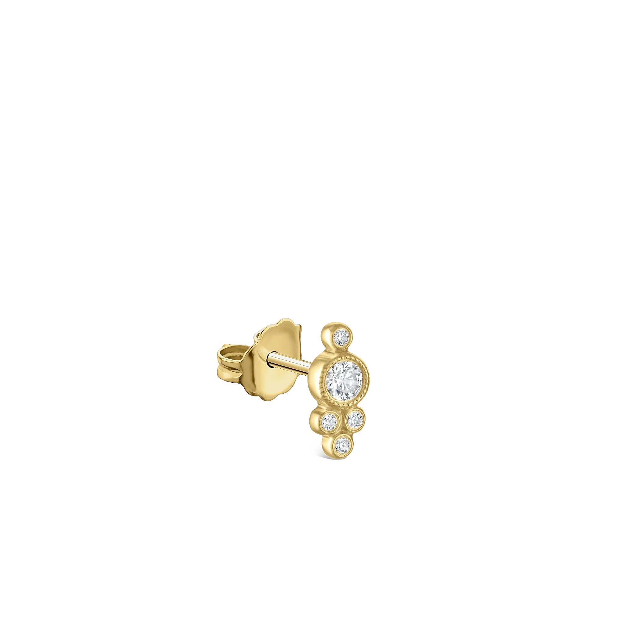 Five Diamond Trinity Stud Earring - Image 11