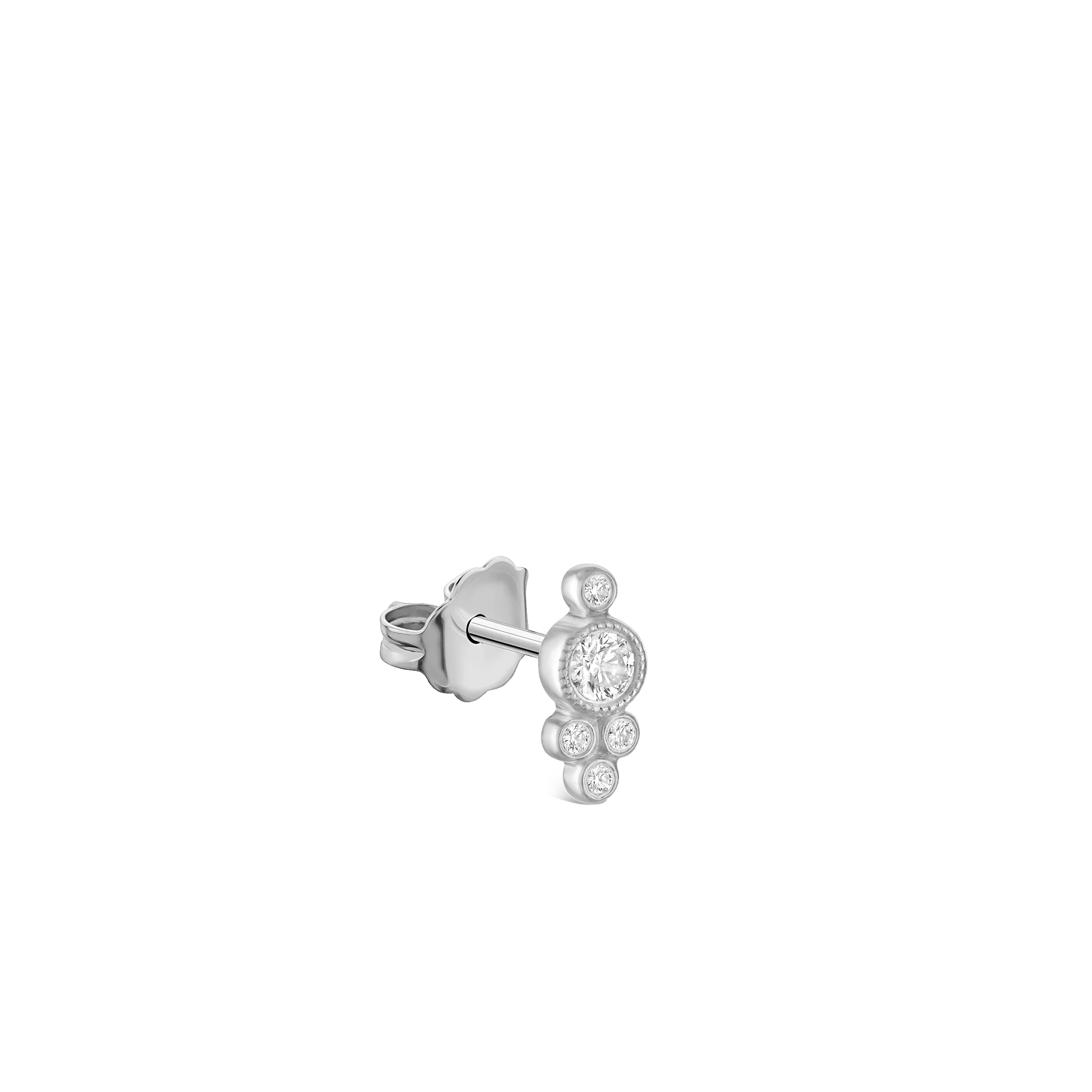 Five Diamond Trinity Stud Earring - Image 13