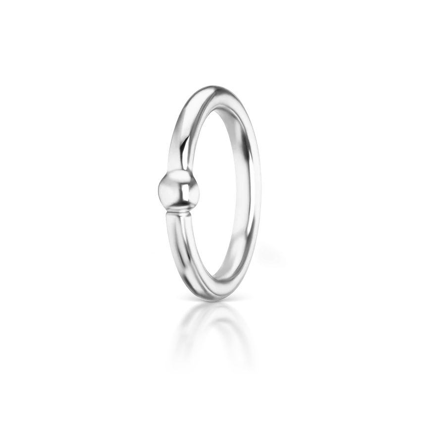 Fixed Gold Ball Ring - Image 4