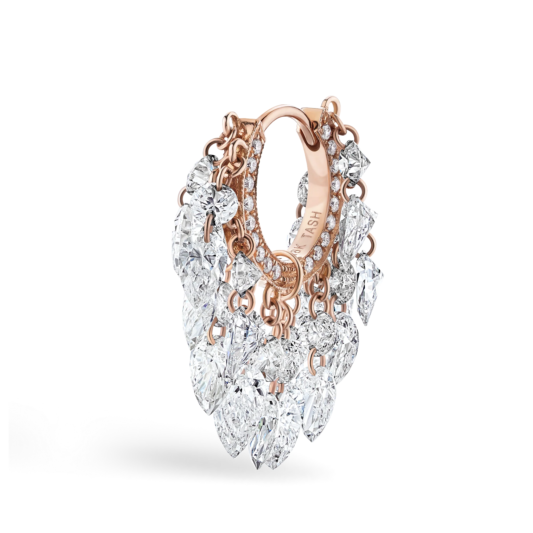 Floating Diamond Tassel Hoop Earring - Image 32