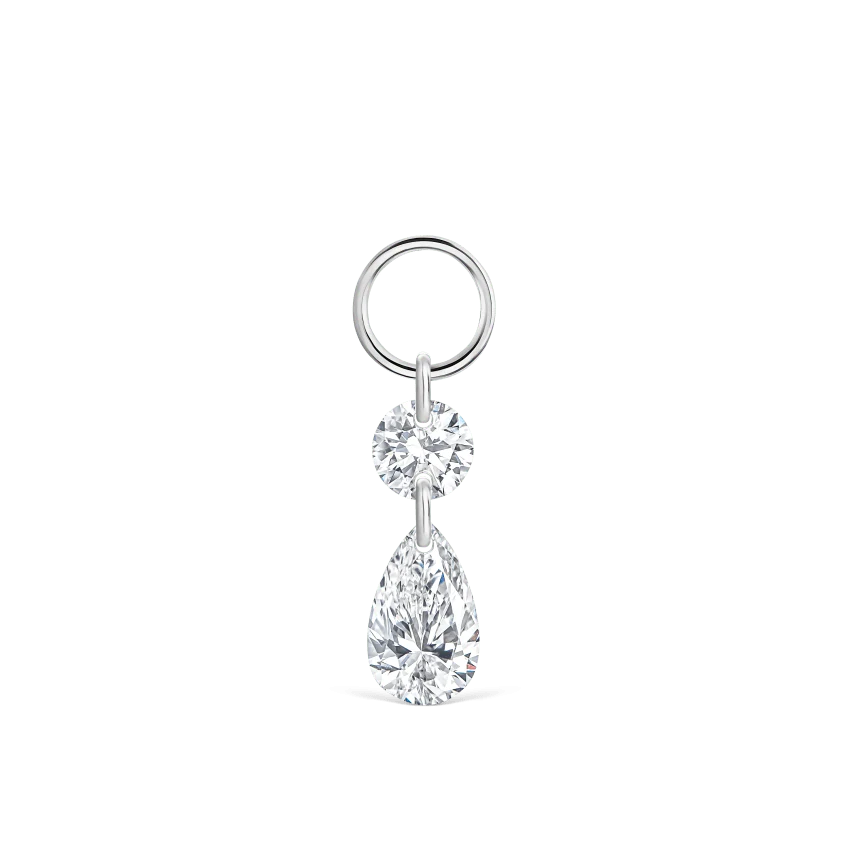 Floating Double Diamond Charm - Image 3