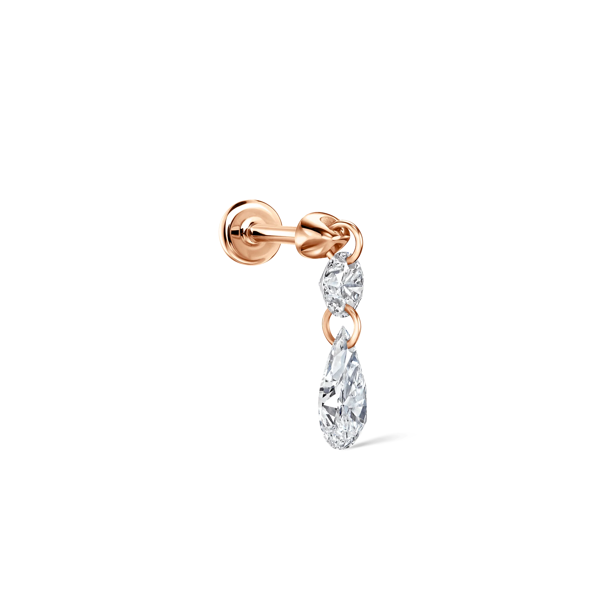 Floating Double Diamond Threaded Charm Earring - Image 51