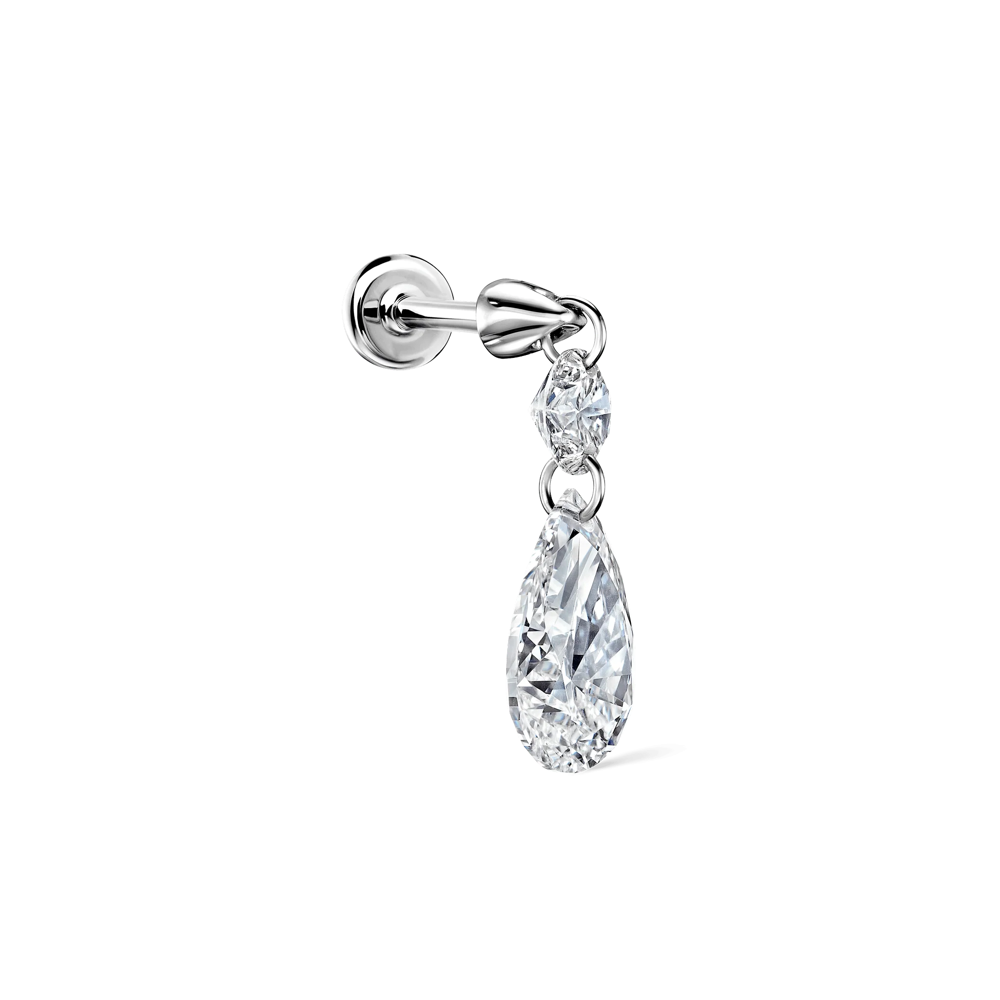 Floating Double Diamond Threaded Charm Earring - Image 55