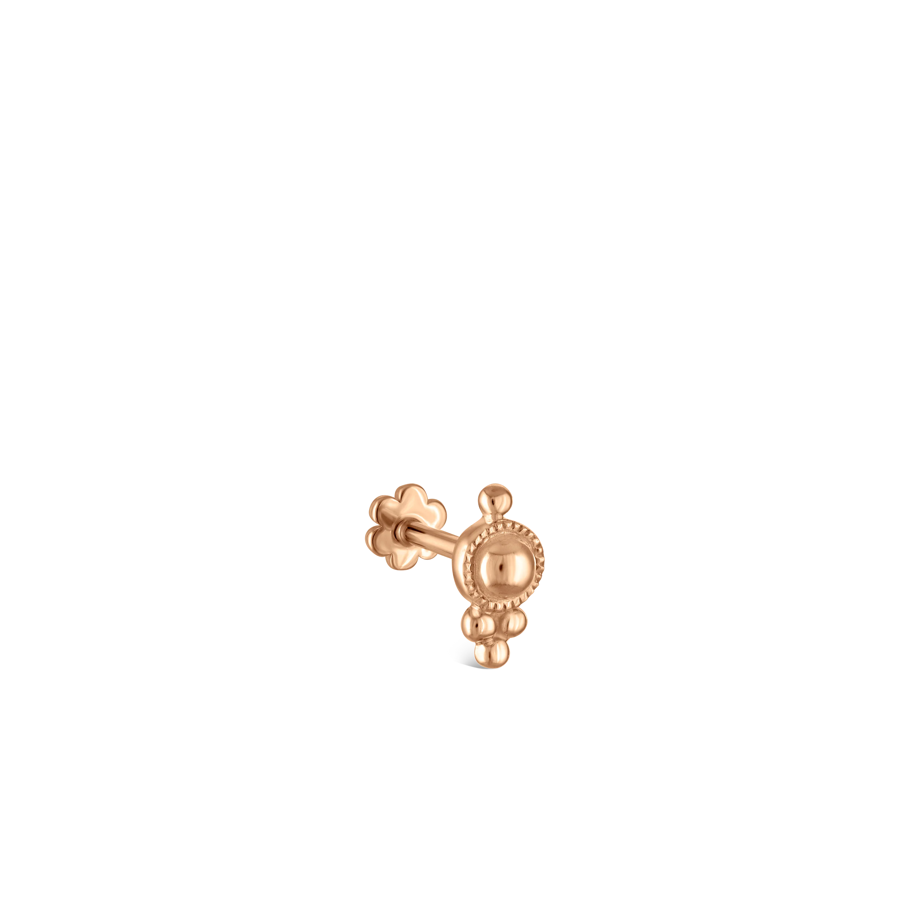 Four Ball Trinity Threaded Stud Earring - Image 11