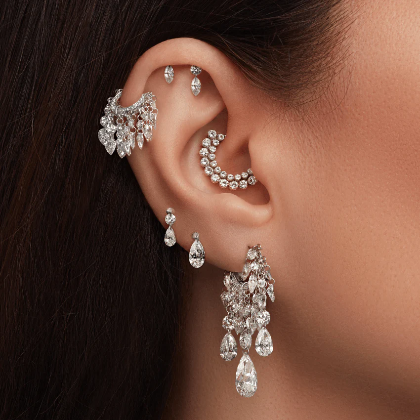 Grand Pear Floating Diamond Tassel - Image 15