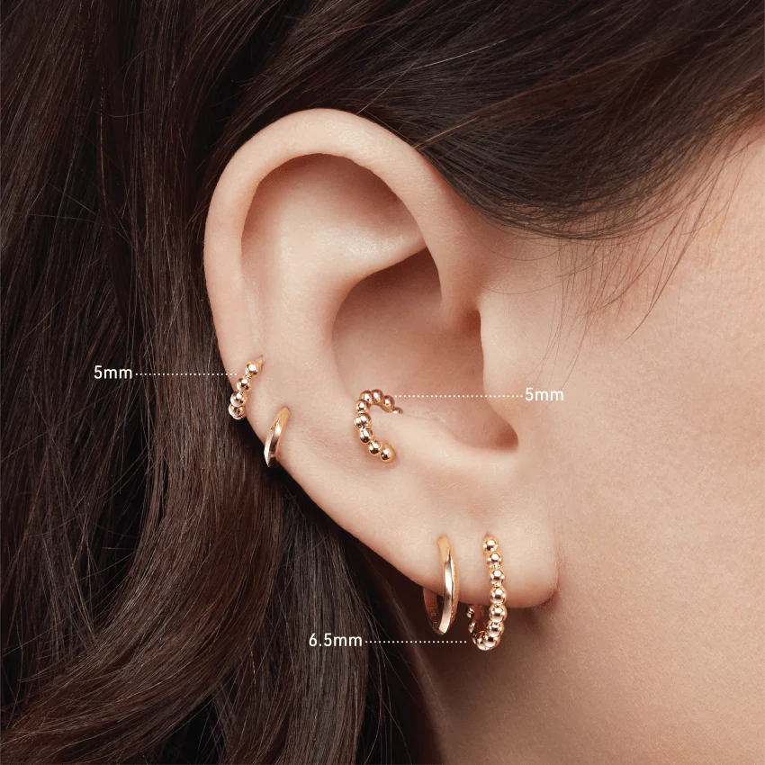 Granulated Hoop Earring - Image 3