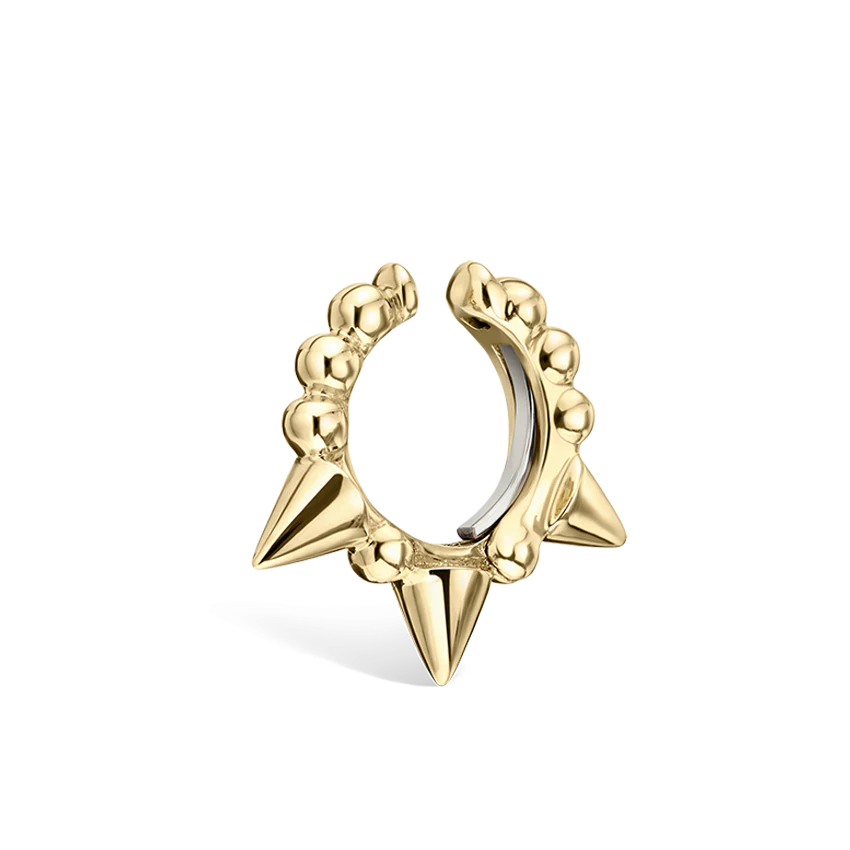 Granulated Triple Short Spike Tash Cuff Earring - Image 10