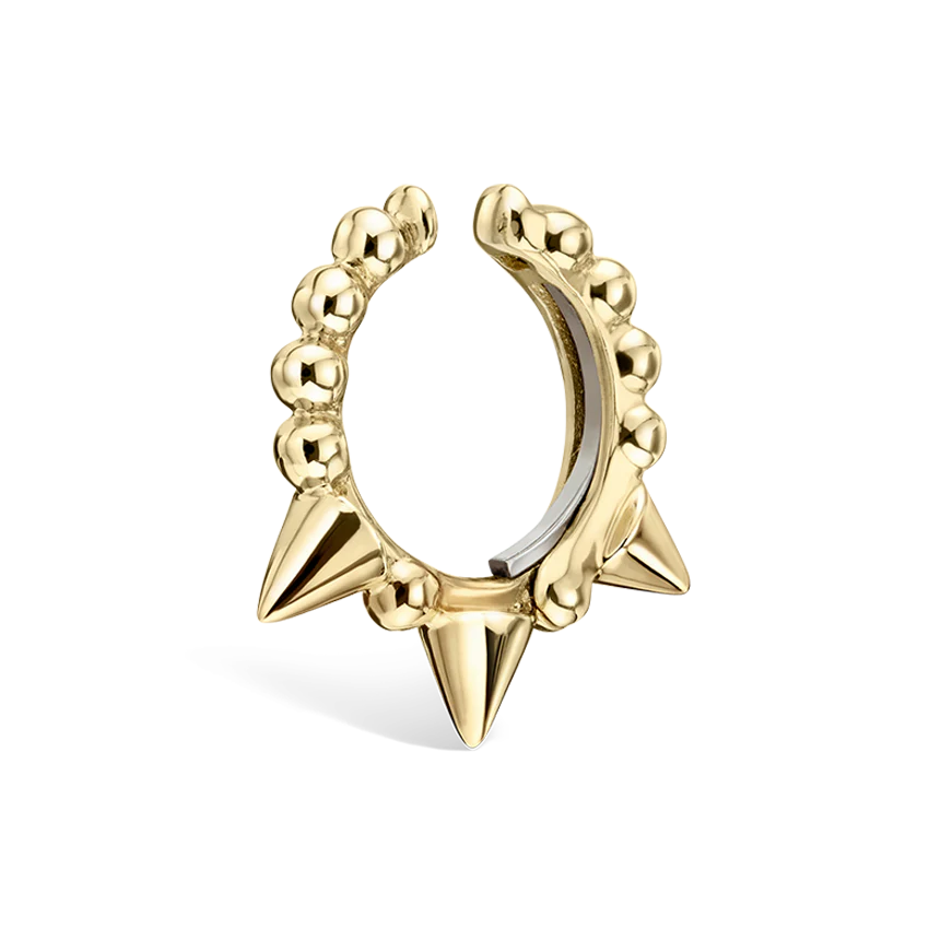Granulated Triple Short Spike Tash Cuff Earring - Image 14