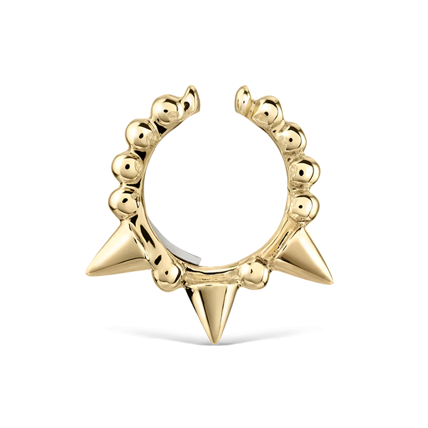 Granulated Triple Short Spike Tash Cuff Earring - Image 15