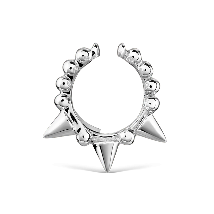 Granulated Triple Short Spike Tash Cuff Earring - Image 7