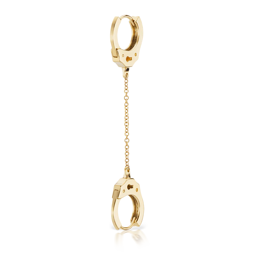 Handcuff Hoop Earring with Medium Chain - Image 18