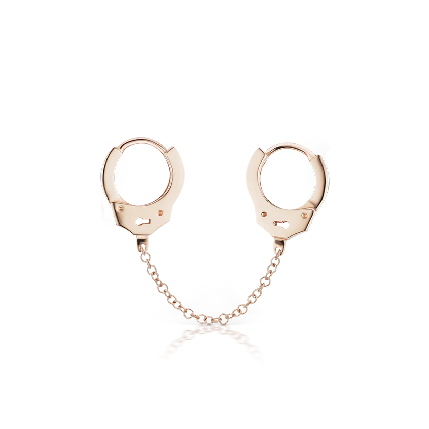 Handcuff Hoop Earring with Medium Chain - Image 26