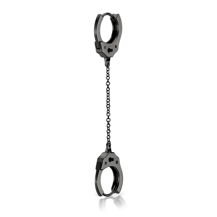 Handcuff Hoop Earring with Medium Chain - Image 42