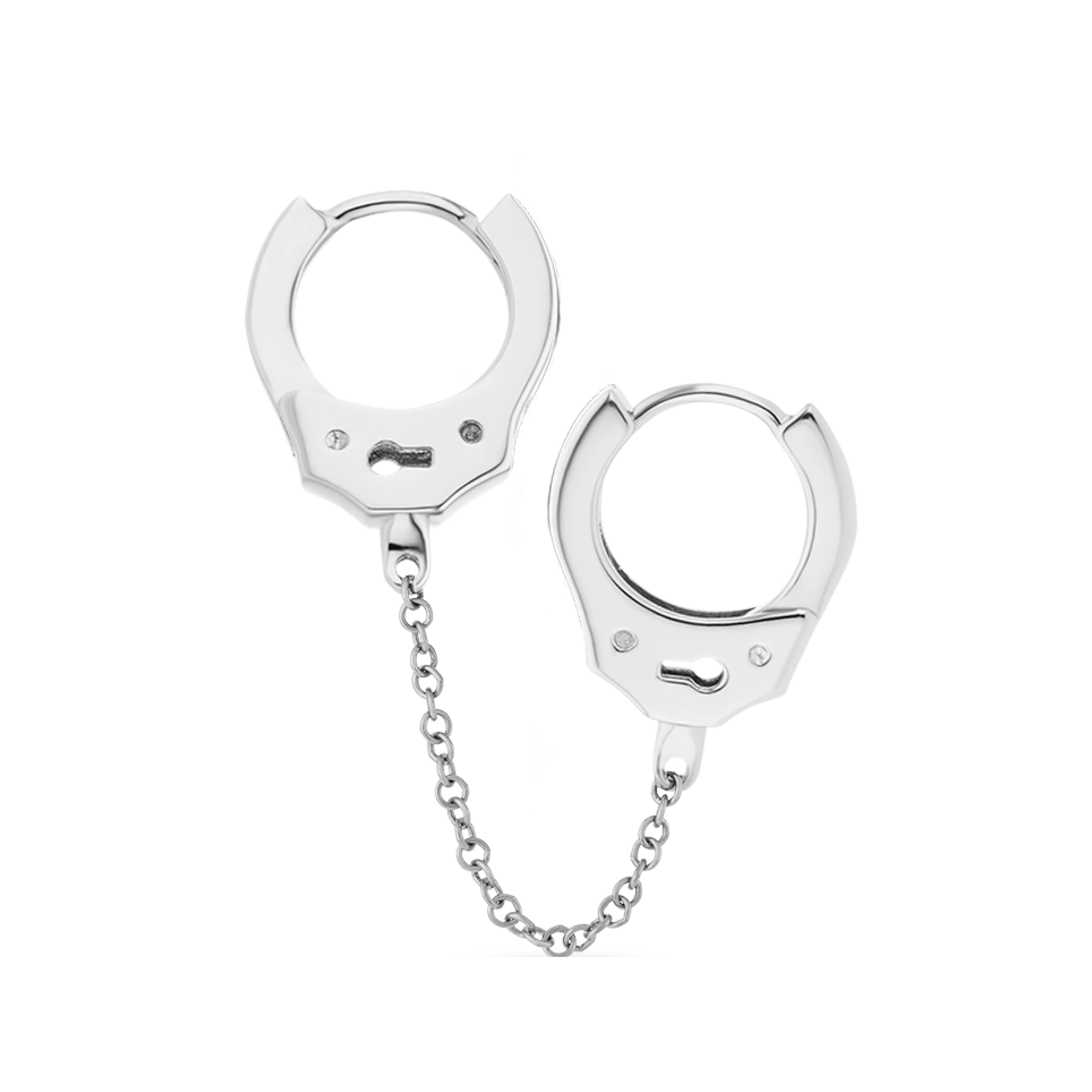 Handcuff Hoop Earring with Medium Chain - Image 45