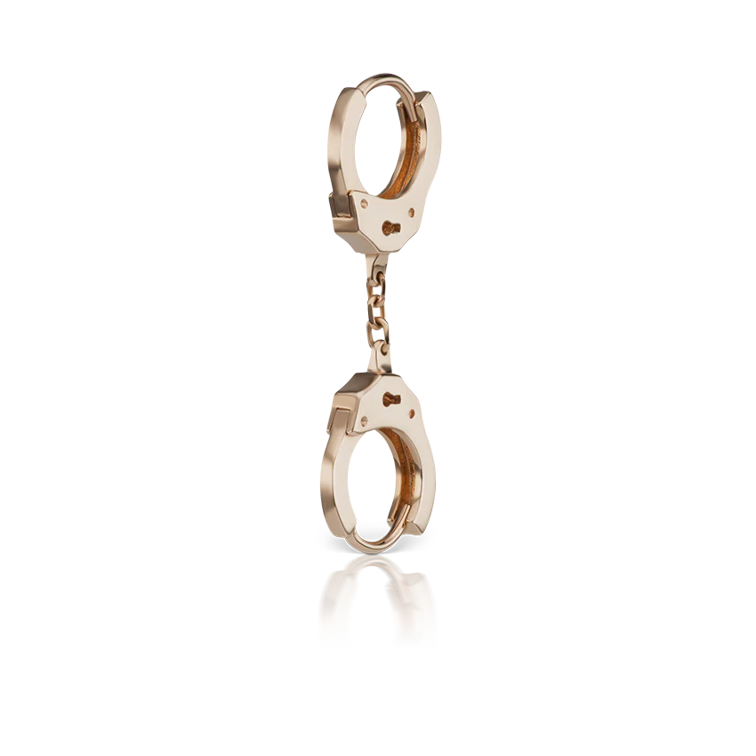 Handcuff Hoop Earring with Short Chain - Image 13