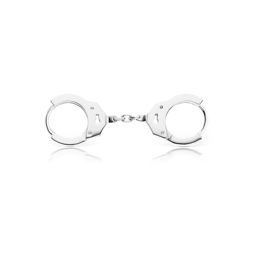 Handcuff Hoop Earring with Short Chain - Image 3