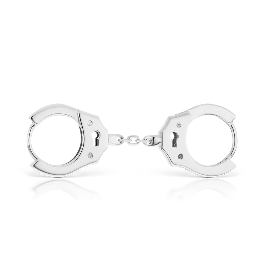 Handcuff Hoop Earring with Short Chain - Image 5